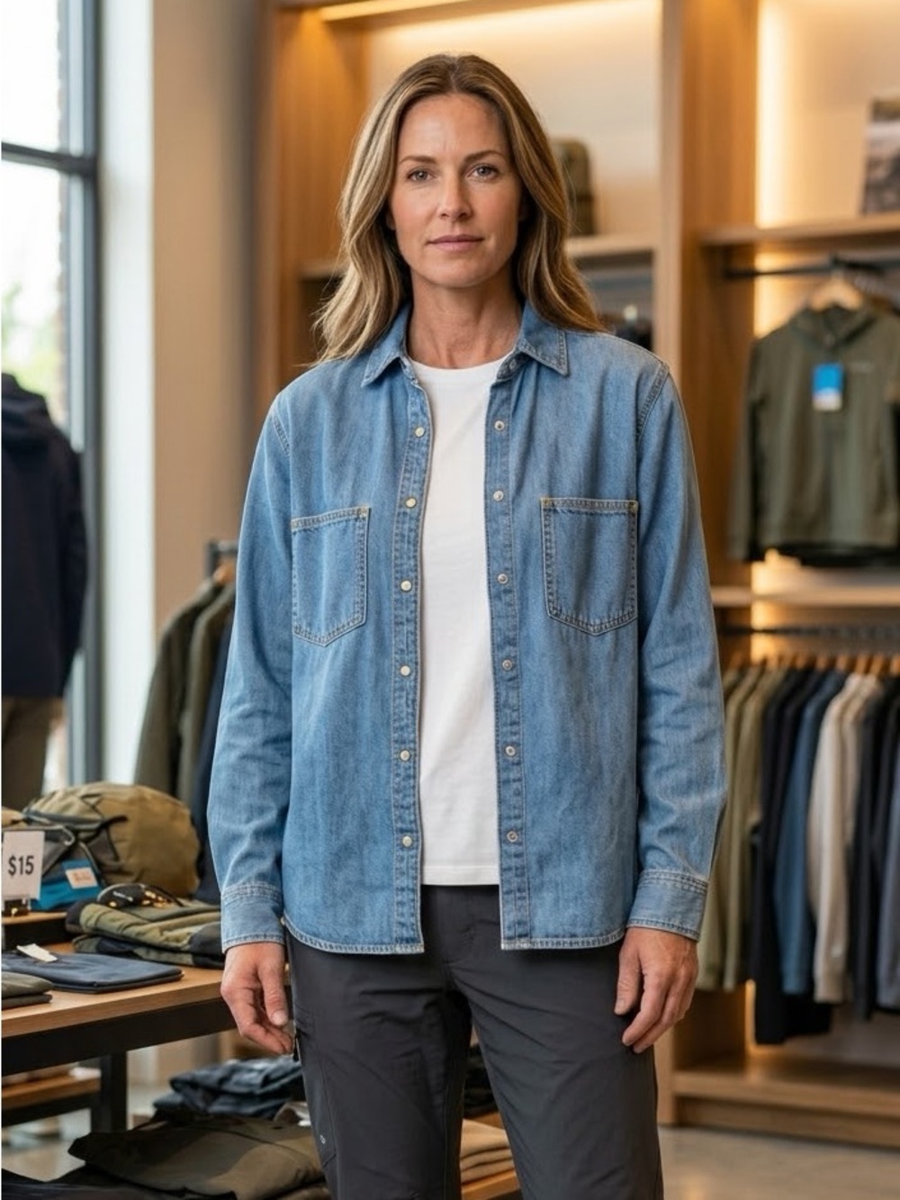 Zara Light Blue Denim Shirt Jacket